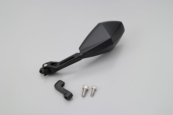 Daytona Black Side View D-MIRROR-12 Stem Set Left Aluminum ABS Mirror 80721