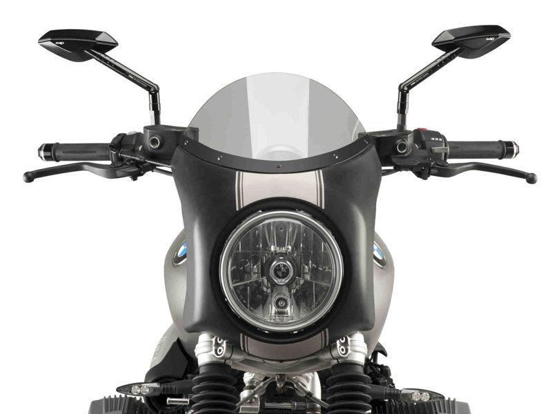 PUIG Retro Black Semi Fairing And Screen 180mm Light Smoke for BMW R Nine T Scrambler 16-20 9253H