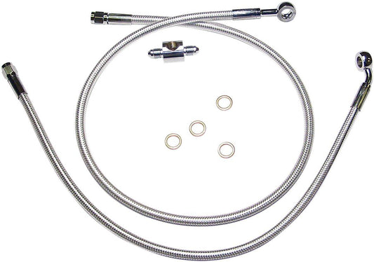 Magnum Shielding Rear Brake Line Kit For Harley FLSTC 1340 1987-1999 3609A