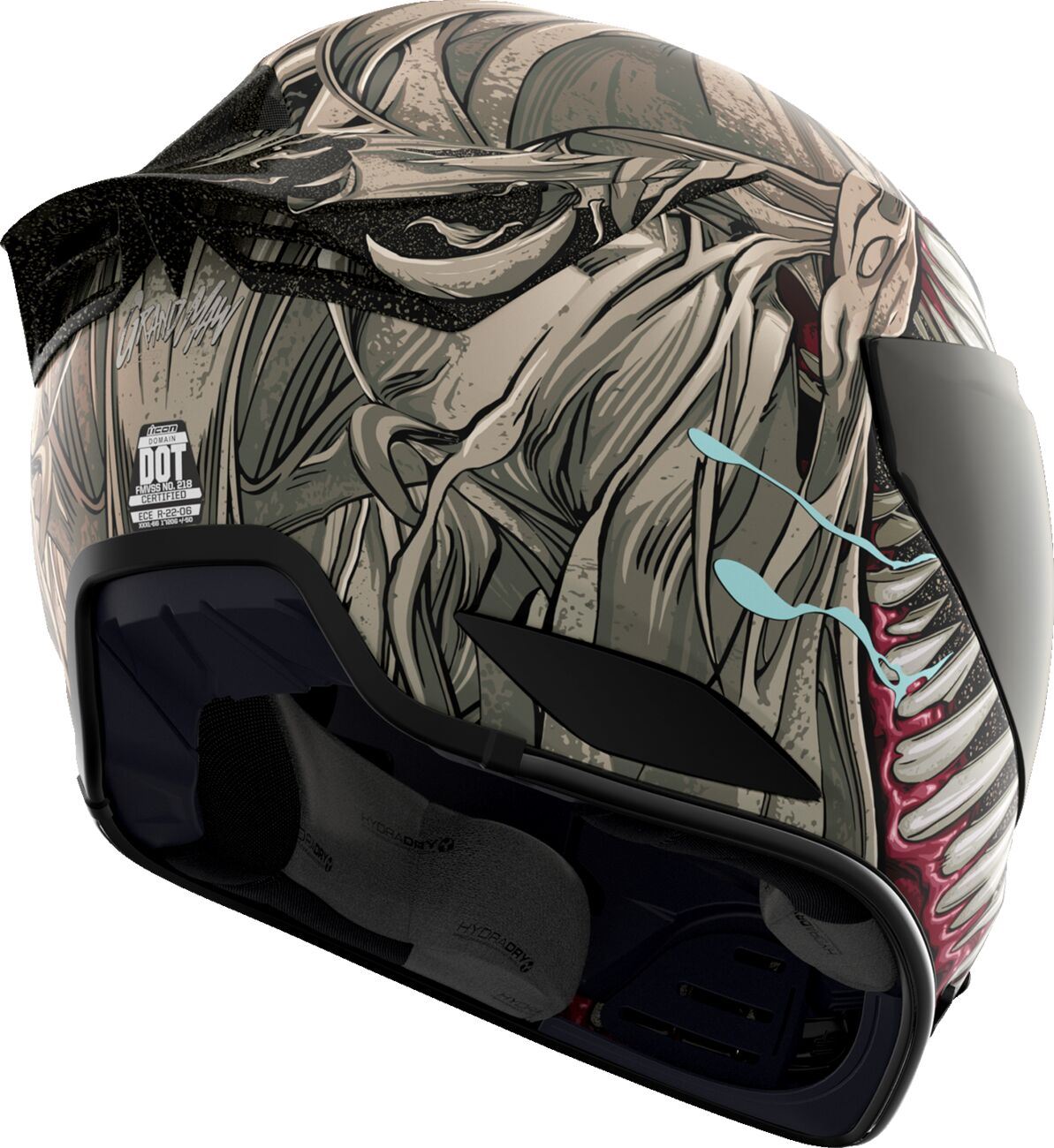 ICON Domain™ Grand Maw Gray Motorcycle Helmet