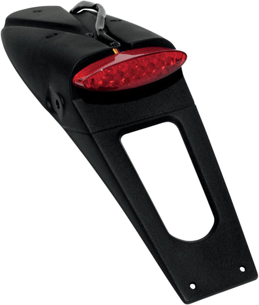 UFO LICENSE PLATE HOLDER W/ RED LED-LIGHT (E11 & DOT) BLACK PP01219CLB
