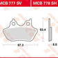 Trw SV Series Sindered Brake Pads For Harley FLHRSE4 1800 2000-2008 MCB777SV