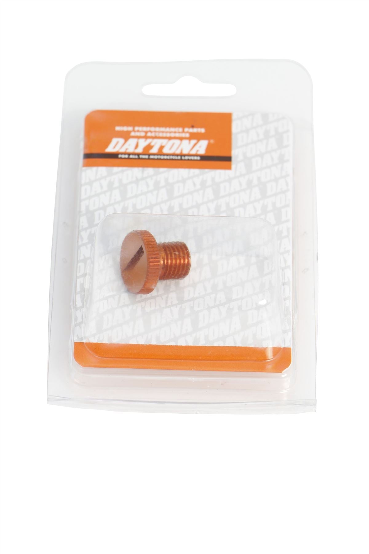 Daytona Mirror Plug Bolt M10 x P1.25 Orange Left CNC Aluminum Thread 80946