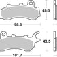 Sbs HF Street Ceramic Organic Brake Pads For Honda CB 125 F CBS 2017-2021 958HF