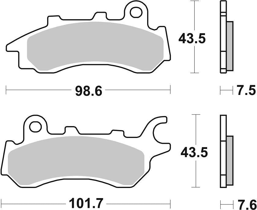 Sbs HF Street Ceramic Organic Brake Pads For Honda CB 125 F CBS 2017-2021 958HF