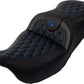 Saddlemen Roadsofa Lattice Stitch Leather Seat Without Backrest For Harley Davidson FLHXS 1868 ABS 08-23 808-07B-182B1