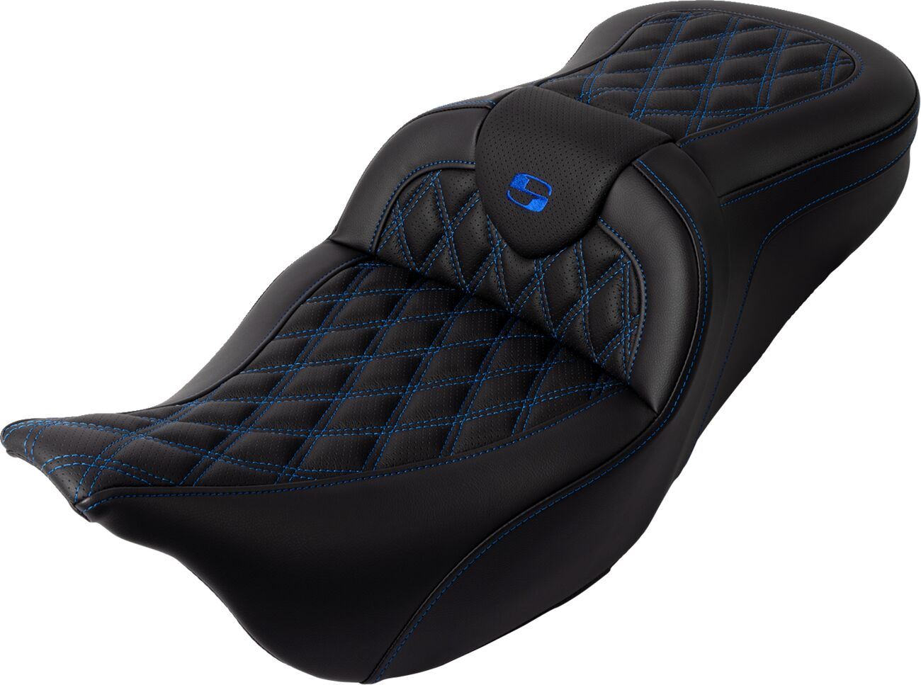 Saddlemen Roadsofa Lattice Stitch Leather Seat Without Backrest For Harley Davidson FLHXS 1868 ABS 08-23 808-07B-182B1