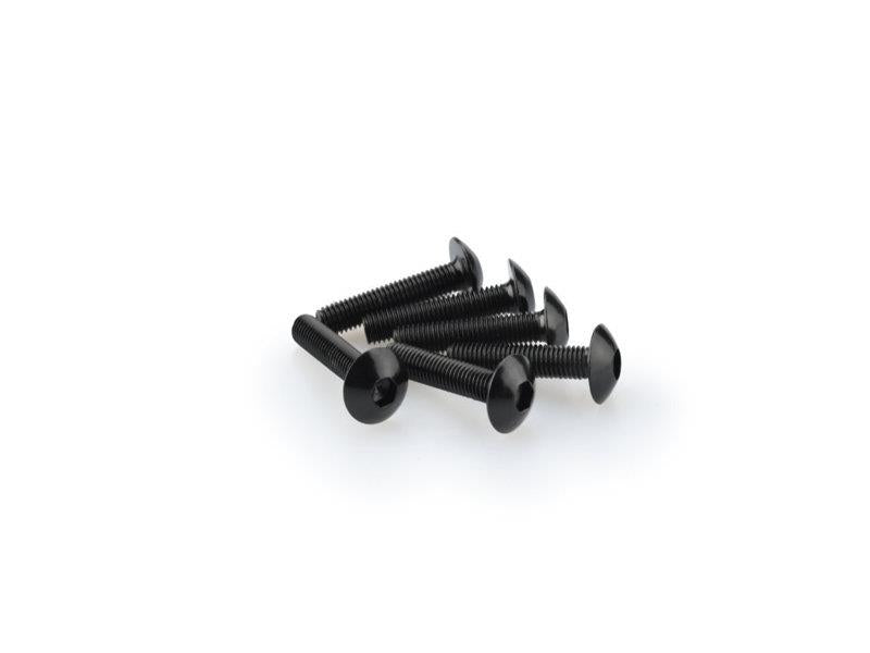 PUIG M5 Domed Screws 25mm x 6 Black Universal 0610N