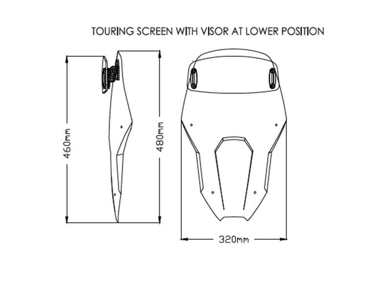PUIG Touring Screen w/ Extender Light Smoke for Honda Africa Twin CRF1100L 20-23 3819H