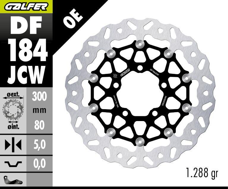 Galfer Brake Rotor FLOATECH WAVE For Kawasaki EN 650 2004-2026 DF184JCW
