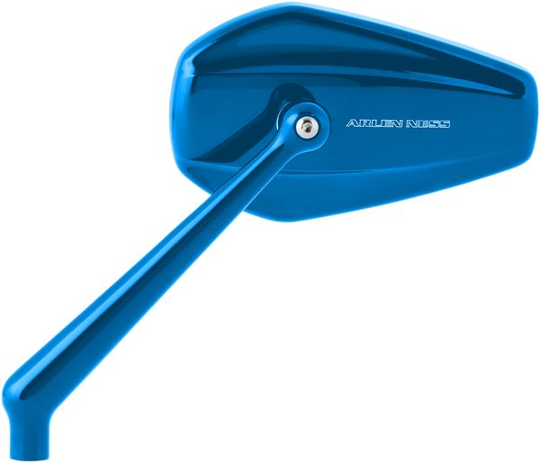 Arlen Ness Mini Stocker Forged Mirror Blue Aluminum Screw-In Left 13-150