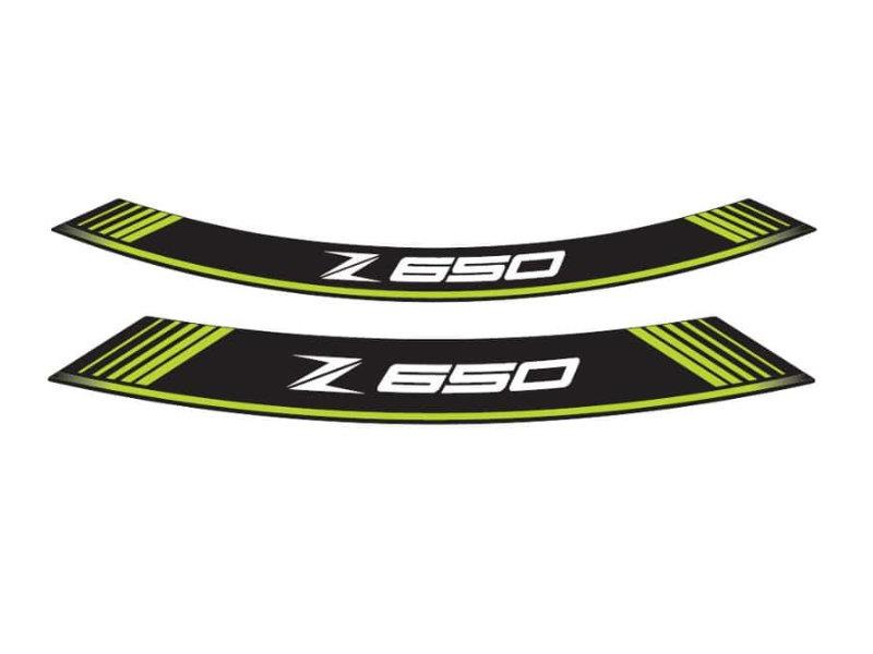 PUIG Wheel Rim Stickers Green for Kawasaki Z650 17-25 9290V