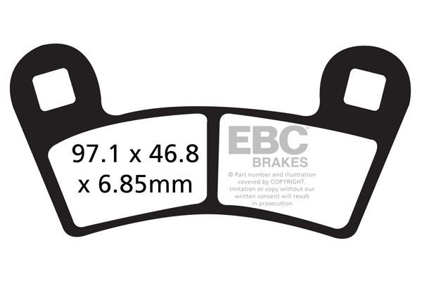 Ebc Carbon Fusion Brake Pads For Polaris Scrambler XP 1000 S 2008-2024 FA456TT