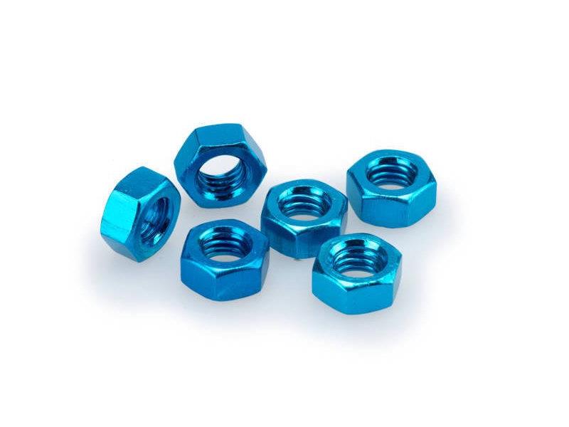 PUIG M8 Nuts x 6 Blue Universal 0863A