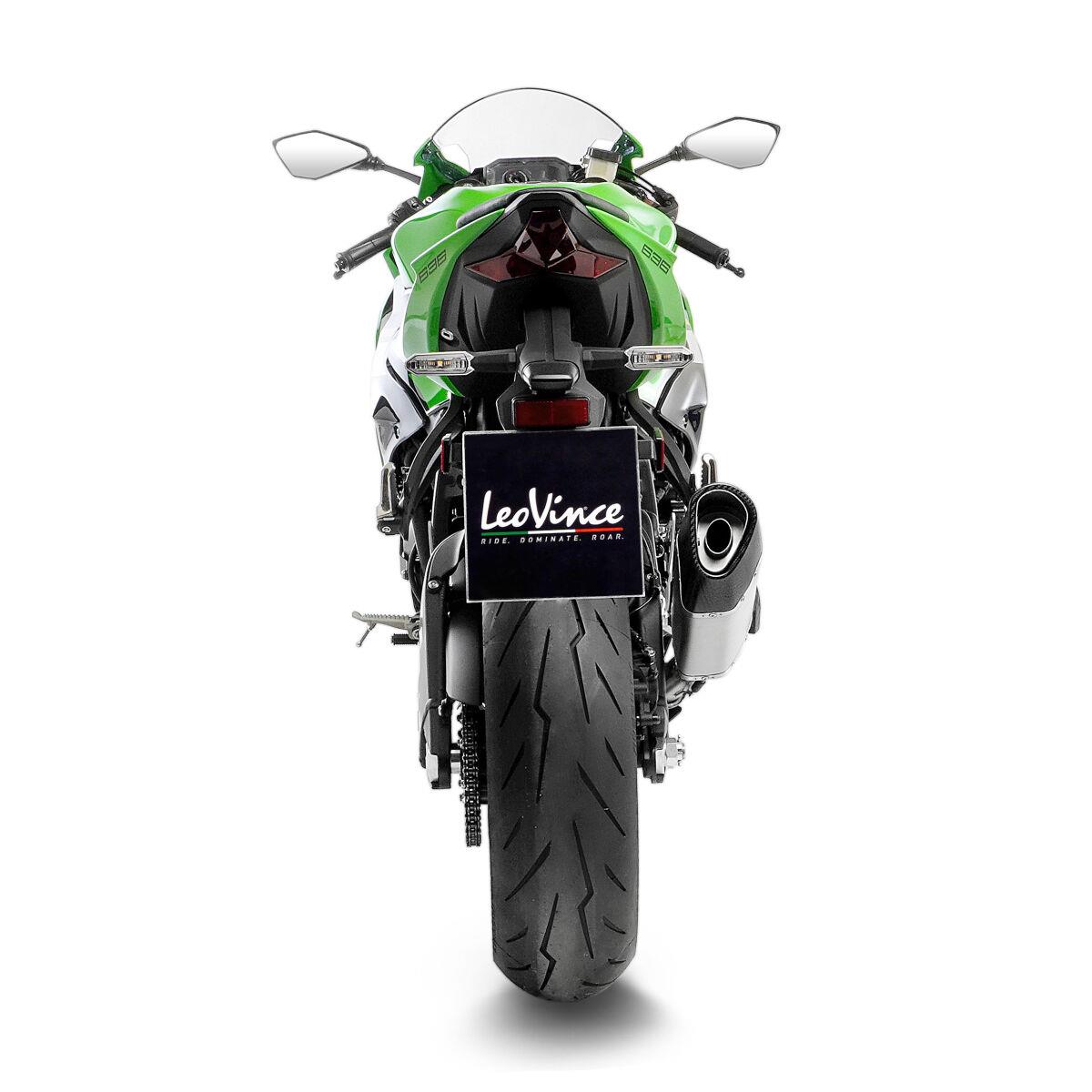 LEOVINCE LV-14R Stainless Steel Slip-On Muffler for KAWASAKI ZX6R 19-26 15625