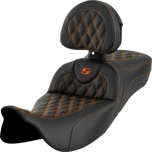 Saddlemen Roadsofa Seat With Backrest For HD FLHXS 1868 08-23 808-07B-184B3