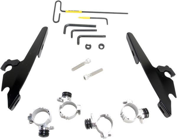 MEMPHIS SHADES Trigger Lock Windshield Fairing Mounting Kit Black Complete MEB2009