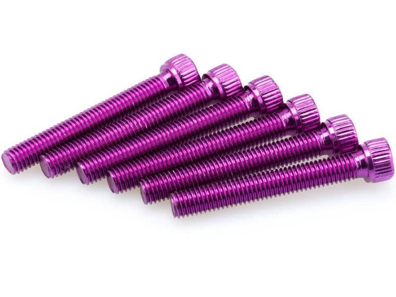 PUIG M8 55mm Allen Screws x 6 Purple Universal 0540L