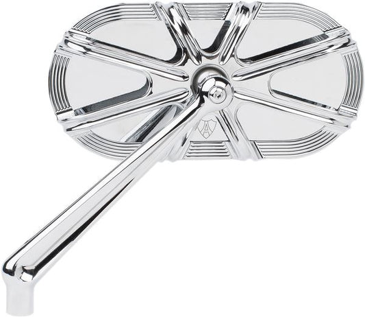 Arlen Ness Caged Series Mirror Chrome Aluminum Screw-In Left 13-165