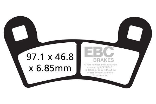 Ebc Carbon Fusion Brake Pads For Polaris Scrambler XP 1000 S 2008-2024 FA456TT