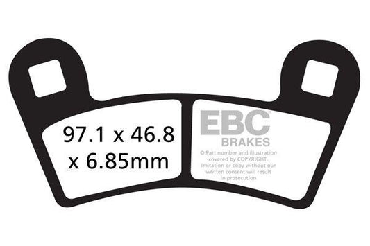 Ebc Carbon Fusion Brake Pads For Polaris Scrambler XP 1000 S 2008-2024 FA456TT