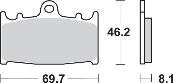 Sbs DC Racing Dual Carbon Brake Pads For Suzuki GSX-R 600 1994-2003 Carbon 631DC