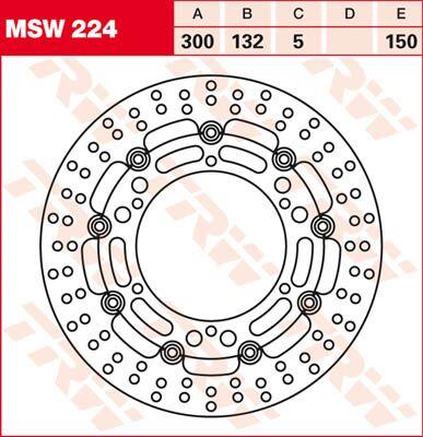 Trw Round Floating Brake Rotor For Yamaha SCR 950 1984-2021 MSW224