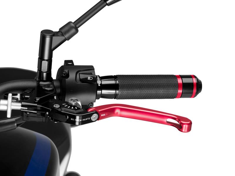 Puig Folding V3 Clutch (Red Lever With Blue Selector) Silver 20816H