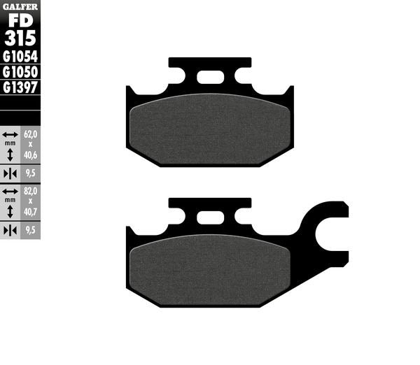 GALFER Brake Pad Off-Road Semi-Sintered Metal FD315G1054