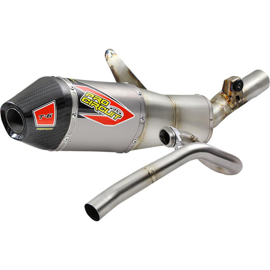 PRO CIRCUIT T-6 Stainless-TI/Carbon Exhaust System For Honda CRF450R 21