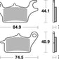Sbs HF Street Ceramic Organic Brake Pads For Kawasaki Z 125 2017-2020 925HF
