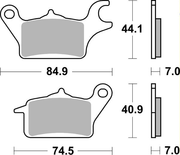Sbs HF Street Ceramic Organic Brake Pads For Kawasaki Z 125 2017-2020 925HF