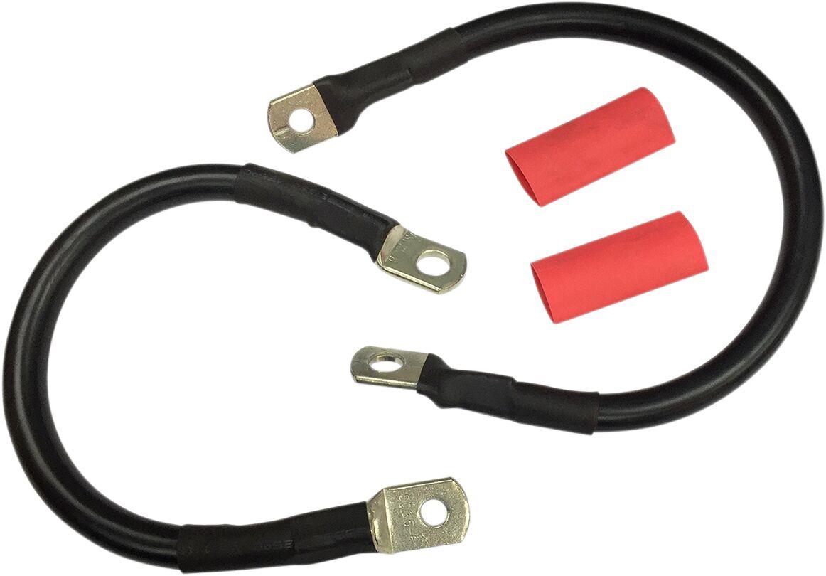 Drag Specialties Battery Cable Set For Harley FLSTSB 1584 1989-2011 E25-0091B-D1