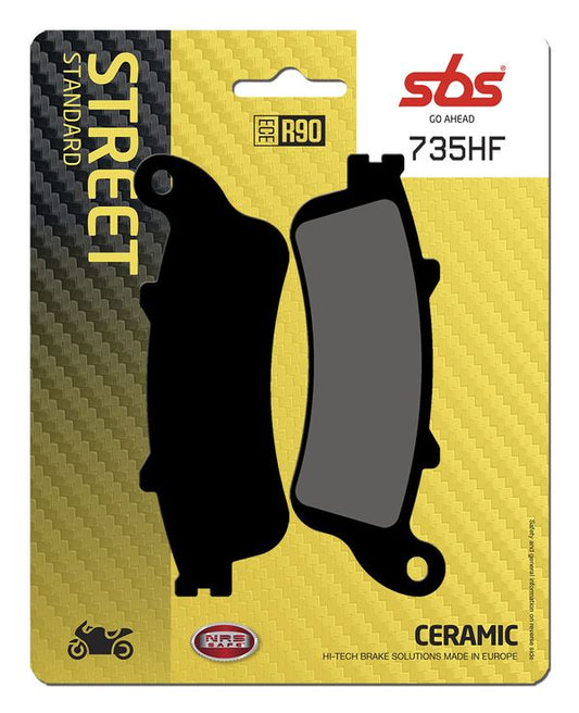 Sbs HF Street Ceramic Organic Brake Pads For Honda GL 1800 1997-2019 735HF