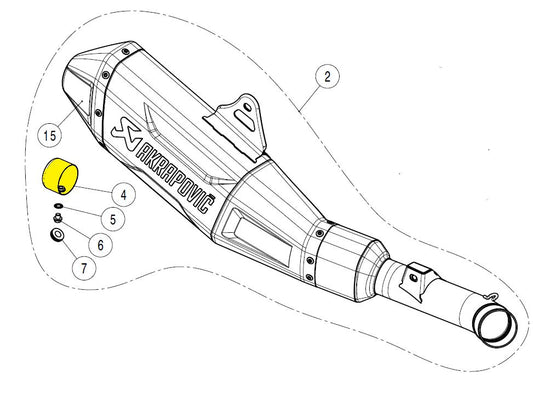 Akrapovic Noise Damper Insert SS For Honda CRF 250 R 22-24 V-TUV349