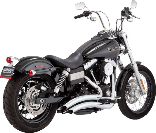 Vance & Hines 2-into-2 Big Radius Exhaust System Chrome For HD FXDC 1584 06-09 26081