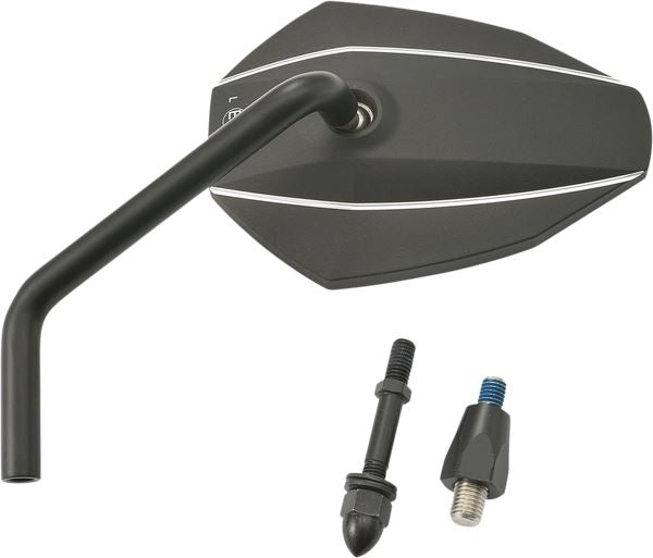 Daytona Aluminum Black Mirror E-marked CNC Black Side View M10 Adapter 89729