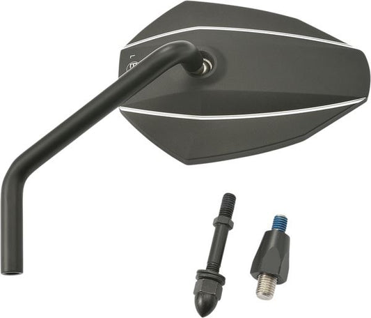 Daytona Aluminum Black Mirror E-marked CNC Black Side View M10 Adapter 89729