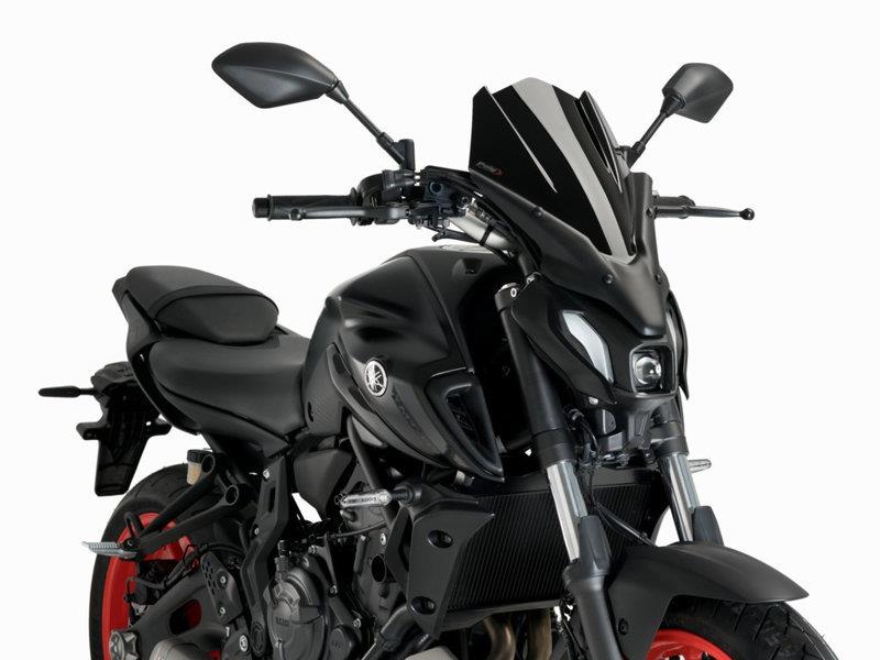 PUIG New Generation Touring Screen Black for Yamaha MT-07/MT-07 Pure 21-24 20619N
