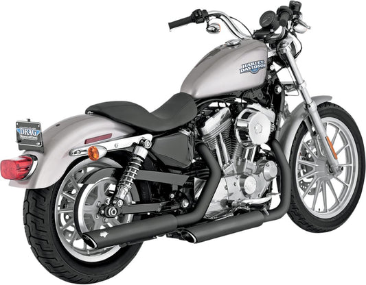Vance & Hines 3" Round Twin Slash Slip-On Mufflers For HD XL 1200 V 04-13 46839