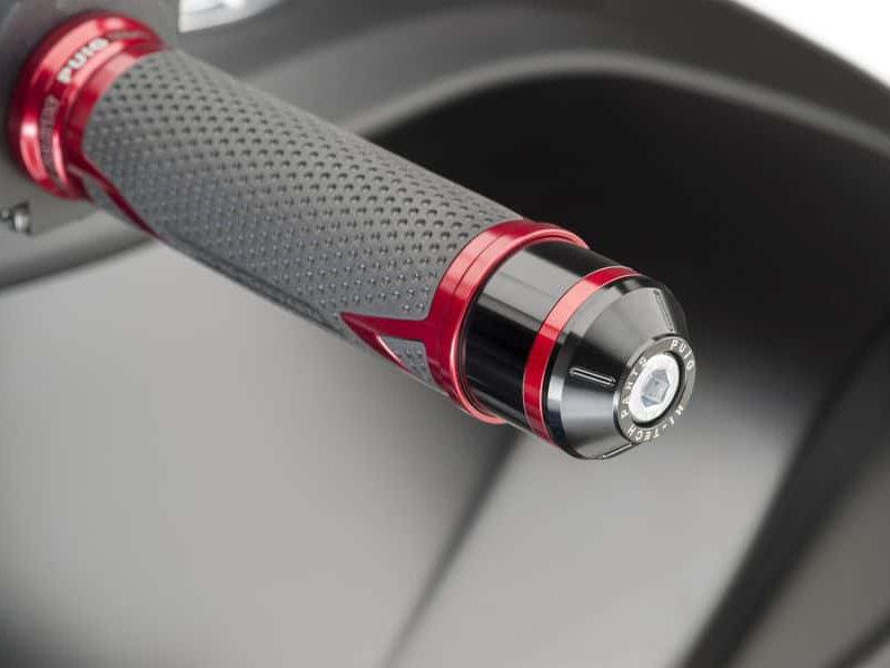 Puig Short Bar End Weights With Coloured Rim Black 21798N