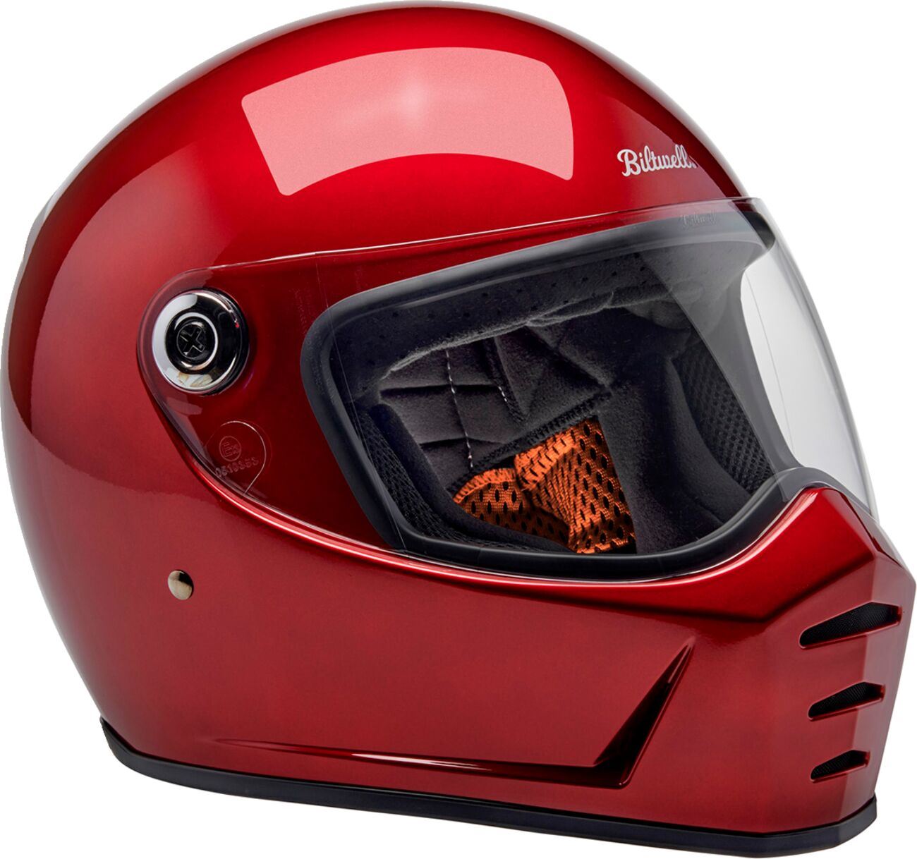 BILTWELL Lane Splitter Red Motorcycle Helmet