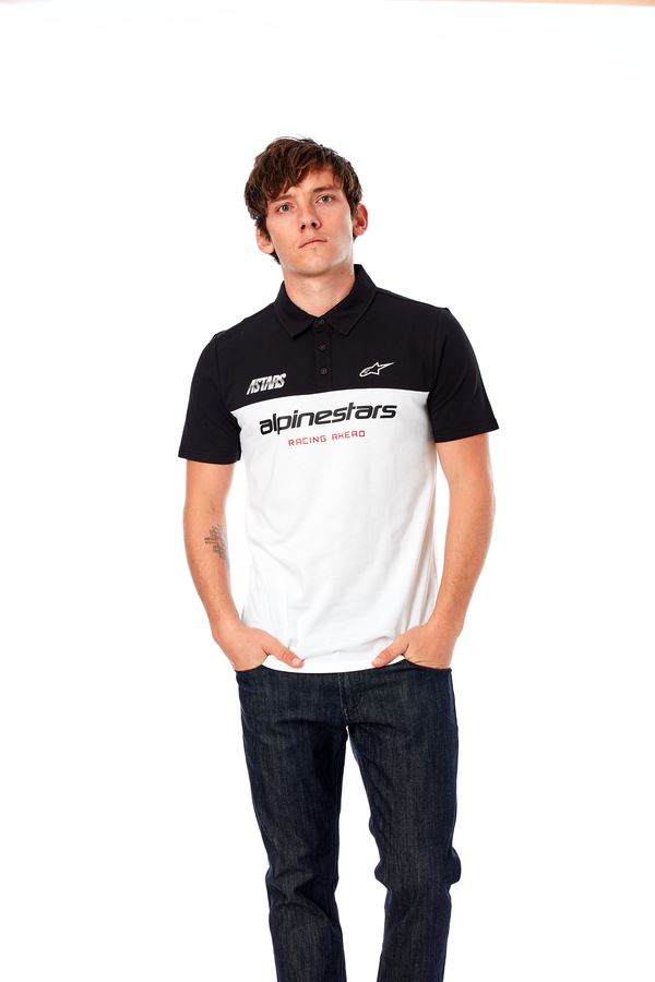 Alpinestars Paddock Polo Shirt Black White