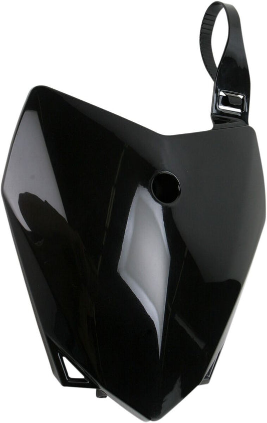 UFO FRONT NUMBER PLATE KAWASAKI KLX110 BLACK KA04718-001