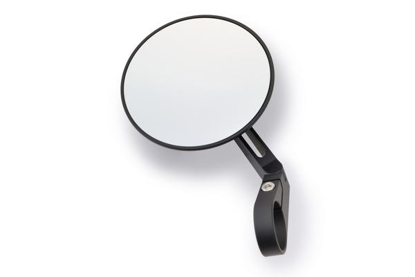 Daytona Bar End Mirror Aluminum Round Side View Short Stem 30mm Clamp 80801