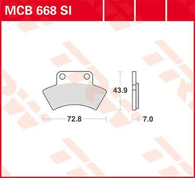 Trw Sindered Off-Road Brake Pads For Polaris Sportsman 500 1985-2013 MCB668SI