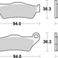 Sbs HF Street Ceramic Organic Brake Pads For KTM Adventure 890 R 1993-2024 671HF
