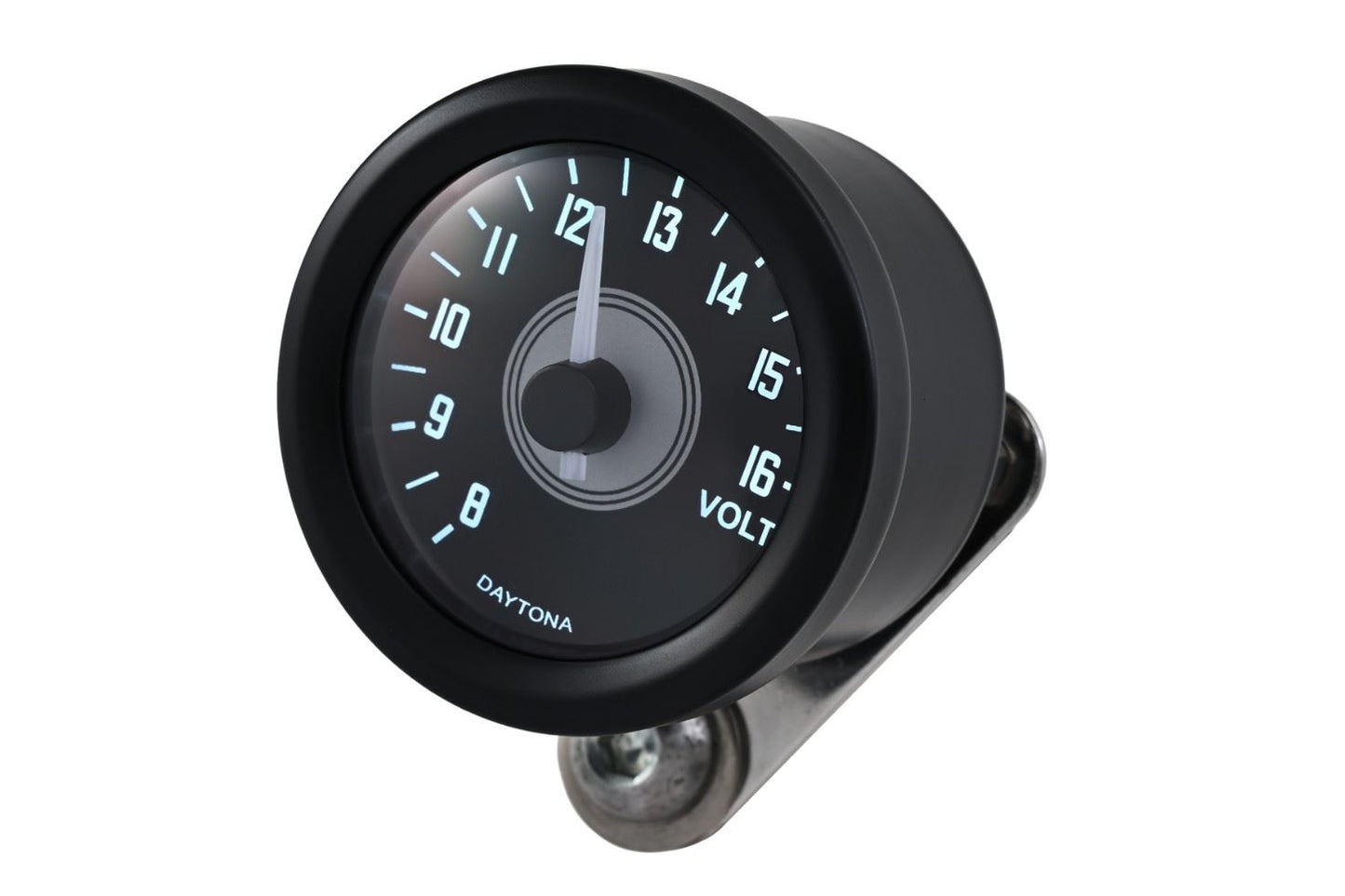 Daytona VELONA48 Analog Voltmeter Clear Face Low Voltage Alert 80859