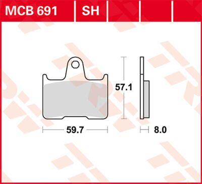 Trw All Round Sintered Metal Brake Pads For Harley XL 1200 X 1996-2025 MCB691