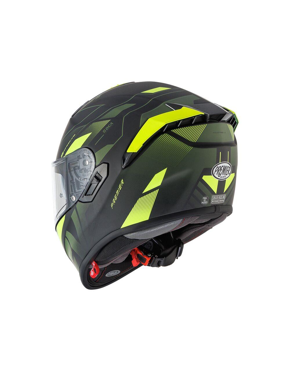PREMIER HELMETS Evoluzione Yellow/Black Motorcycle Helmet